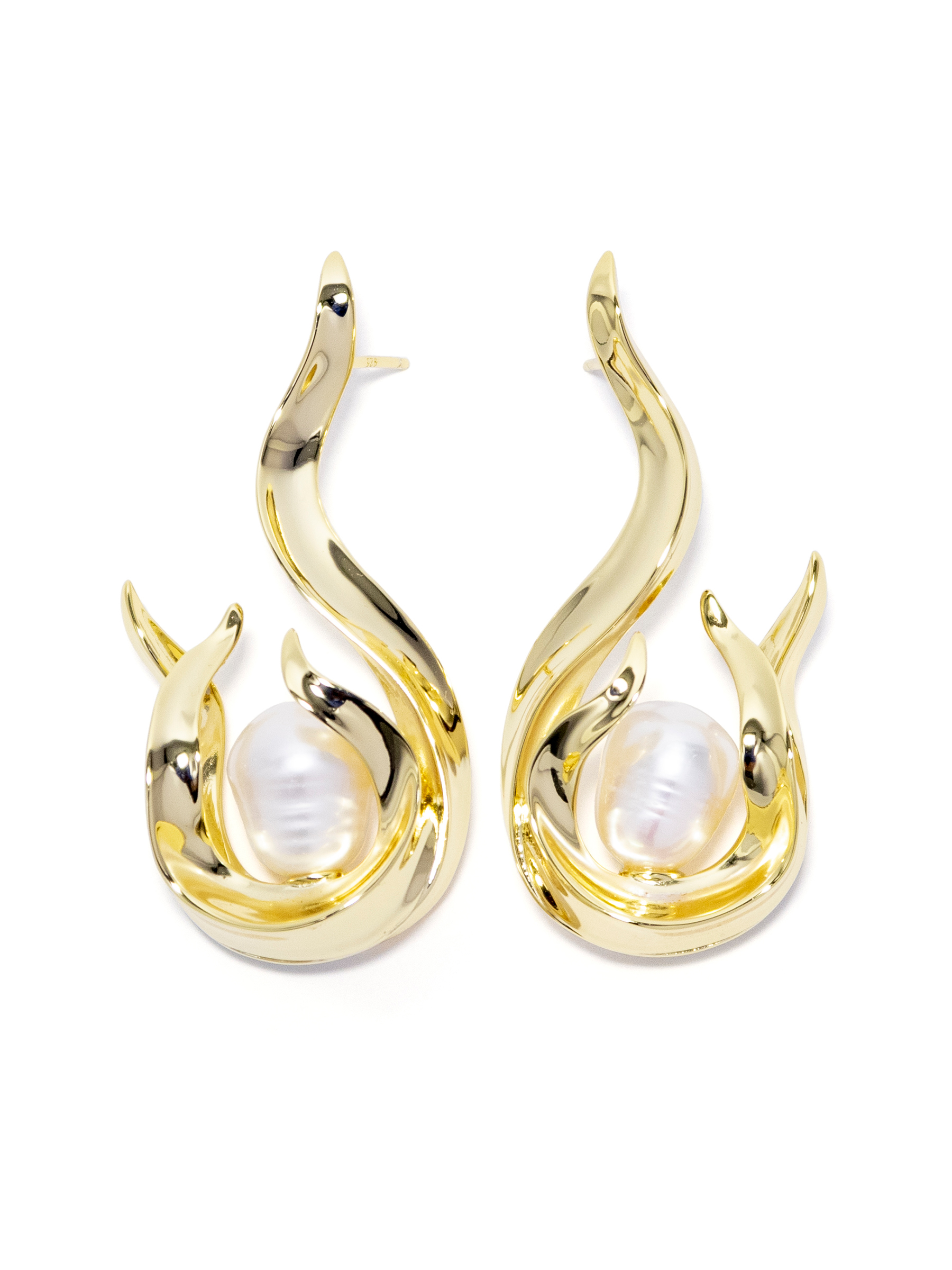 LUCID PEARL EARRINGS - GOLD