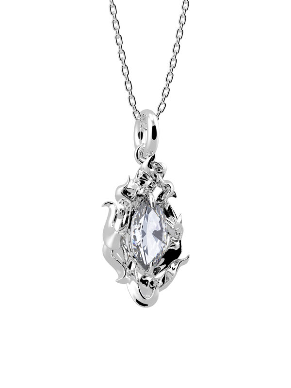 SCORCH WHITE GEM NECKLACE
