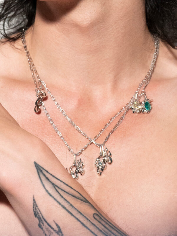 DUSK FIRE MIX-CHAIN NECKLACE - CITRINE - Image 6
