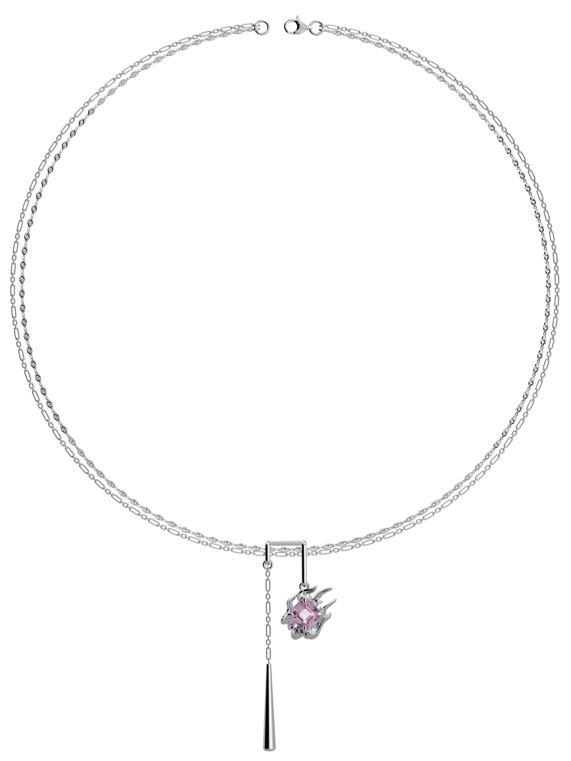 NIGHT FIRE DUO-CHAIN NECKLACE - Image 2