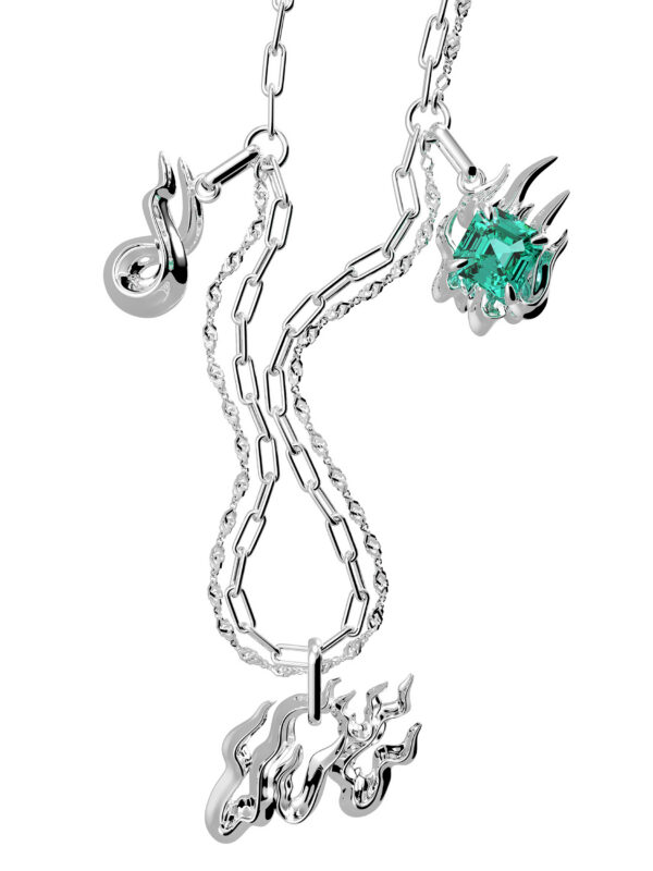 DUSK FIRE MIX-CHAIN NECKLACE - APATITE