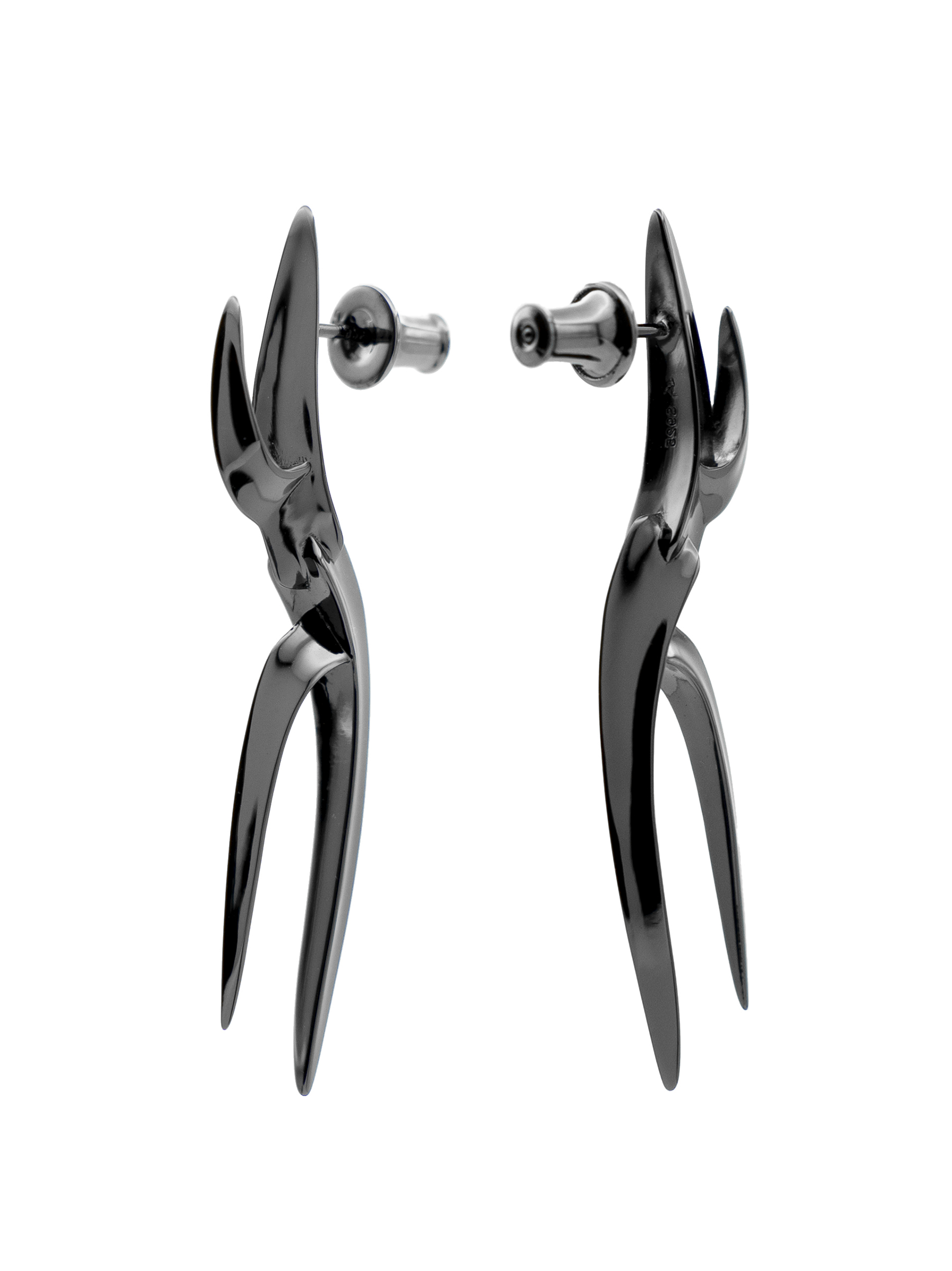 SAMTEN EARRINGS - BLACK VERMEIL
