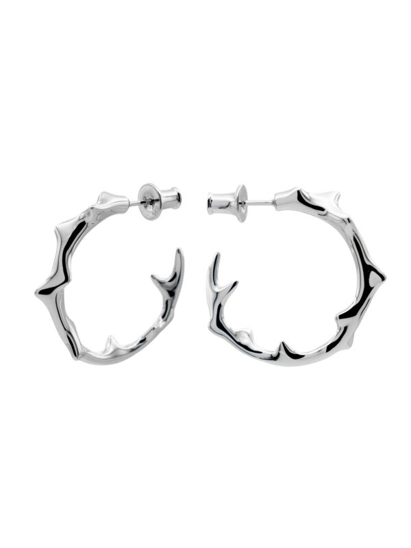 MILAM HOOP - RHODIUM VERMEIL