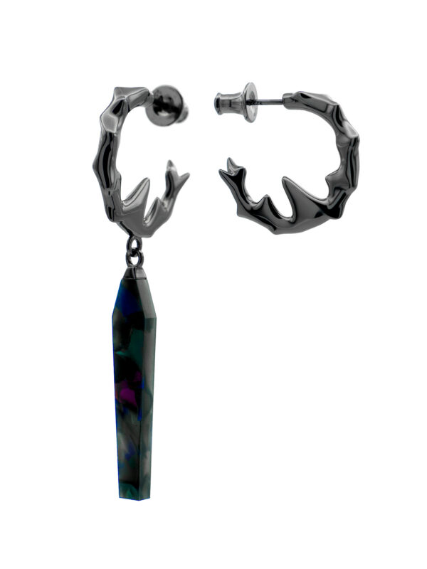 CHIKHAI ASYMMETRICAL HOOP - DARK COSMIC DROP - BLACK