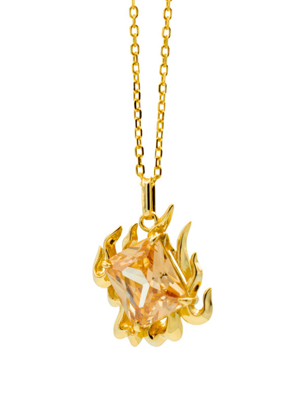 SIDPA CHAMPAGNE GEM NECKLACE - GOLD VERMEIL