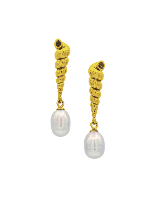 OLLE PEARL GOLD EARRINGS
