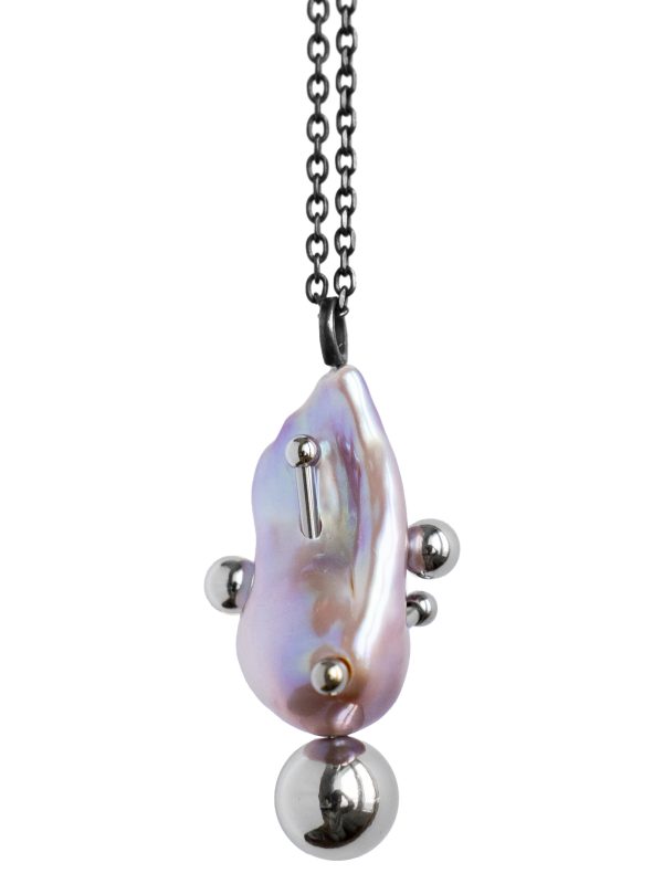BAROQUE PEARL PIERCED NECKLACE